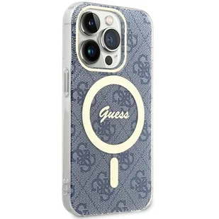 Etui Guess GUHMP15LH4STB Apple iPhone 15 Pro hardcase IML 4G MagSafe niebieski/blue - Etui i futerały do telefonów - miniaturka - grafika 5