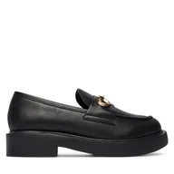 Półbuty damskie - Loafersy LOVE MOSCHINO JA10094G0NIA0000 Czarny - miniaturka - grafika 1