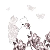 Kartki okolicznościowe i zaproszenia - Clear Creations Karnet okolicznościowy Swarovski, Koty - miniaturka - grafika 1