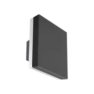 Lampy ogrodowe - Italux Kinkiet zewnętrzny kwadrat VIANO LED 12W 4000K neutralna IP54 czarny PL-271 - miniaturka - grafika 1