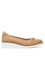 Baleriny - Clara Barson Baleriny WYL3395-7 Beżowy - miniaturka - grafika 1