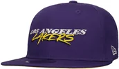 Czapki i chusty sportowe męskie - Czapka 9Fifty NBA Script Team Lakers by New Era, fioletowy, S/M (54-57 cm) - miniaturka - grafika 1