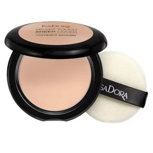 IsaDora Velvet Touch Sheer Cover Compact Powder 43 Cool Sand - Puder w kompakcie 7,5g - Pudry do twarzy - miniaturka - grafika 1