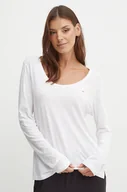 Bluzki damskie - Tommy Hilfiger longsleeve lounge kolor biały UW0UW05228 - miniaturka - grafika 1