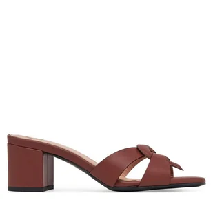 Klapki LOVE MOSCHINO JA28065G1MIA0201 Brązowy - Klapki i japonki damskie - miniaturka - grafika 1