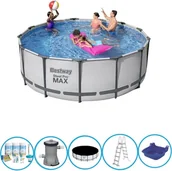 Baseny ogrodowe - Basen Bestway Steel Pro MAX - z akcesoriami - 396x122 cm - miniaturka - grafika 1