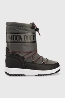 Buty dla chłopców - Moon Boot śniegowce dziecięce MOON BOOT JR BOY SPORT kolor szary - grafika 1