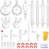 Inne akcesoria studyjne - Zestaw szkła laboratoryjnego do destylacji 1000 ml 4 kolby - miniaturka - grafika 1
