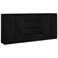 Meble do sypialni - Czarny komplet drewnianych szafek - Ivon - miniaturka - grafika 1