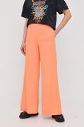 Spodnie damskie - Patrizia Pepe spodnie damskie kolor pomarańczowy szerokie high waist - miniaturka - grafika 1