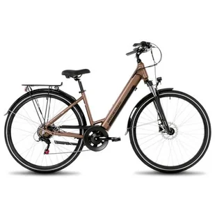 Rower elektryczny PROECO Wave AN 1.0 M17 28 cali Brązowy - Rowery elektryczne - miniaturka - grafika 1