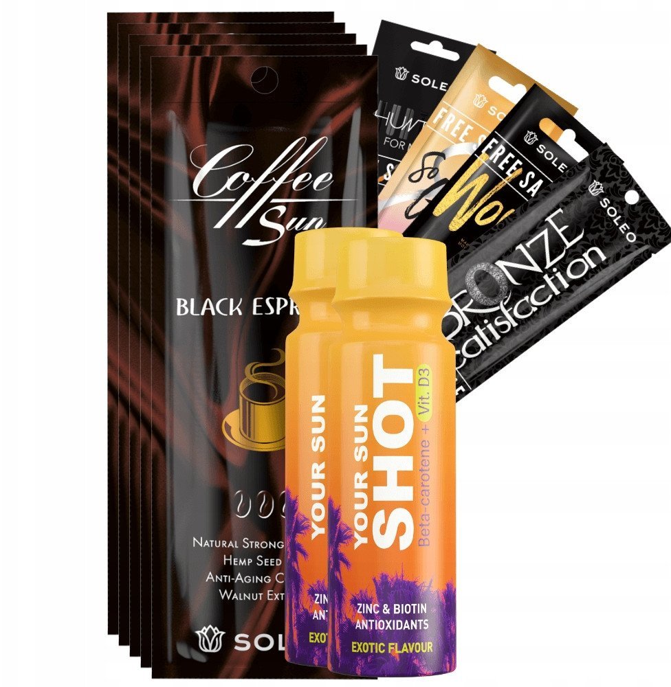 Soleo Black Espresso 5x15ml Mocny Bronzer Z + Gratisy