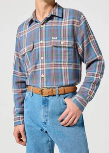 WRANGLER BOMBATO BELT DARK COGNAC 112358067 - Paski - miniaturka - grafika 1