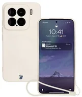 Etui i futerały do telefonów - Bizon Silikonowe etui z pierścieniem magnetycznym Case Silicone Magnetic Sq do Xiaomi 15, beżowe - miniaturka - grafika 1
