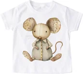 Koszulki dla dziewczynek - koszulka z myszką dla dziecka wzór fajne1 - miniaturka - grafika 1