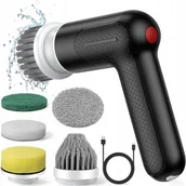 Akcesoria do odkurzaczy - AKUMULATOROWA SZCZOTKA DO CZYSZCZENIA POWIERZCHNI RÓŻNE NASADKI NOWOŚĆ - miniaturka - grafika 1