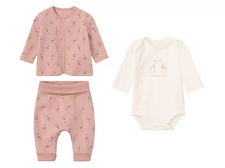 Śpiochy dla niemowląt - bellybutton Zestaw prezentowy dla noworodka (koszulka + spodenki + body) (62, Różowy) - grafika 1