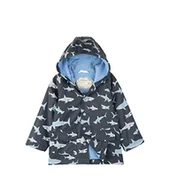 Kurtki i płaszcze dla chłopców - Hatley Kurtka przeciwdeszczowa chłopięca z nadrukiem, niebieski (Shark Frenzy), 6 Lata - miniaturka - grafika 1