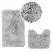 Dywaniki łazienkowe - Zestaw dywaników łazienkowych 2cz 45x75 MEGAN szary - miniaturka - grafika 1