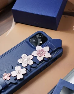 Kingxbar Sweet Series żelowe etui ozdobione oryginalnymi Kryształami Swarovskiego z podstawką iPhone 12 Pro Max niebieski - Etui i futerały do telefonów - miniaturka - grafika 15