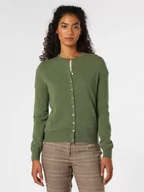 Swetry damskie - Franco Callegari - Kardigan damski z czystego kaszmiru, zielony - miniaturka - grafika 1