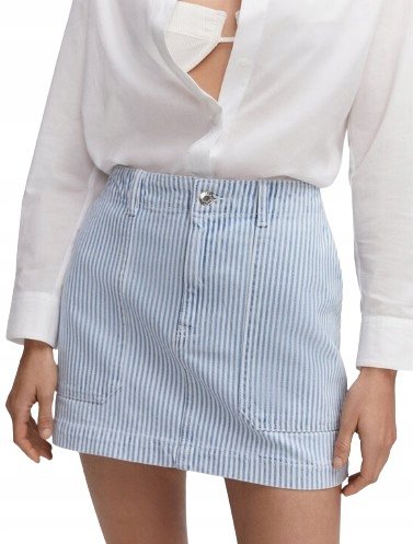 MANGO SPÓDNICA JEANSOWA W PASKI NA CO DZIEŃ S ŁTK