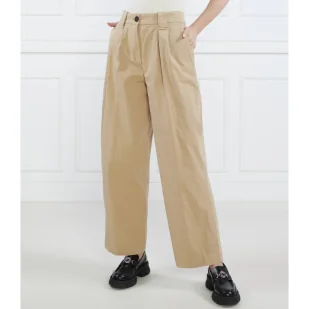 HUGO Spodnie Hanico | Loose fit - Spodnie damskie - miniaturka - grafika 1