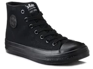 Trampki damskie - Trampki damskie wysokie klasyczne tekstylne czarne Lee Cooper 0905L -40 - miniaturka - grafika 1
