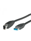 Kable USB - ROLINE USB 3.0 Cable,Type A M B M,black,0.8m - miniaturka - grafika 1