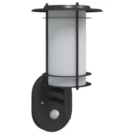 Lampy ogrodowe - vidaXL Kinkiet zewnętrzny z czujnikiem ruchu, czarny, stal nierdzewna - miniaturka - grafika 1
