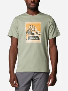 Koszulka męska bawełniana Columbia CSC Seasonal Logo Tee 1991036349 XL Oliwkowa (195981462340) - Koszulki męskie - miniaturka - grafika 1