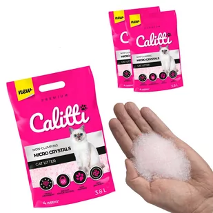 Calitti CALITTI Żwirek silikonowy MICRO Crystals 3,8Lx2 = 7,6L CALITTI-MICRO-CRYSTAL-2PAK - Żwirek dla kotów - miniaturka - grafika 1