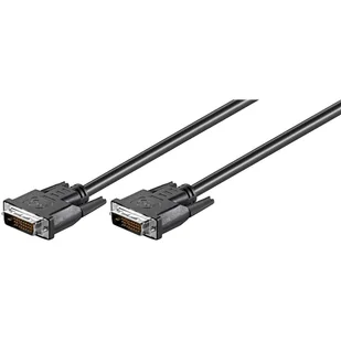 Goobay DVI-D FullHD cable Dual Link nickel plated Black DVI cable 1.8 m 93573 - Adaptery i przejściówki - miniaturka - grafika 1