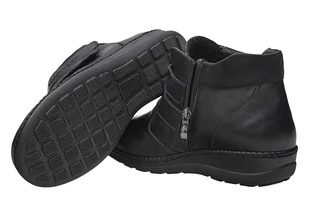 Botki AXEL Comfort 4379 Czarne H na 2-rzepy Kosela Medic 9379 na haluksy - Botki damskie - miniaturka - grafika 3