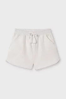 Spodnie i spodenki dla dziewczynek - Mayoral szorty dziecięce kolor biały gładkie - grafika 1