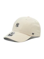 Czapki dla dzieci - 47 Brand Czapka z daszkiem New York Yankees MLB Base Runner Clean Up B-BSRNR17GWS-NT Beżowy - miniaturka - grafika 1