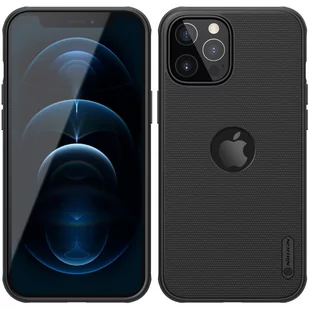 Nillkin Super Frosted Shield wzmocnione etui pokrowiec + podstawka iPhone 12 Pro Max czarny - Etui i futerały do telefonów - miniaturka - grafika 1