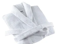 Pozostałe akcesoria kosmetyczne - Szlafrok Bawełniany Frotte SPA Prestige Biały Rozmiar: M - miniaturka - grafika 1