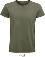 Koszule męskie - SOLs 03565 Koszula męska, Pioneer Men T-Shirt, Jersey 175 - Kolor: Khaki - Rozmiar: S - miniaturka - grafika 1