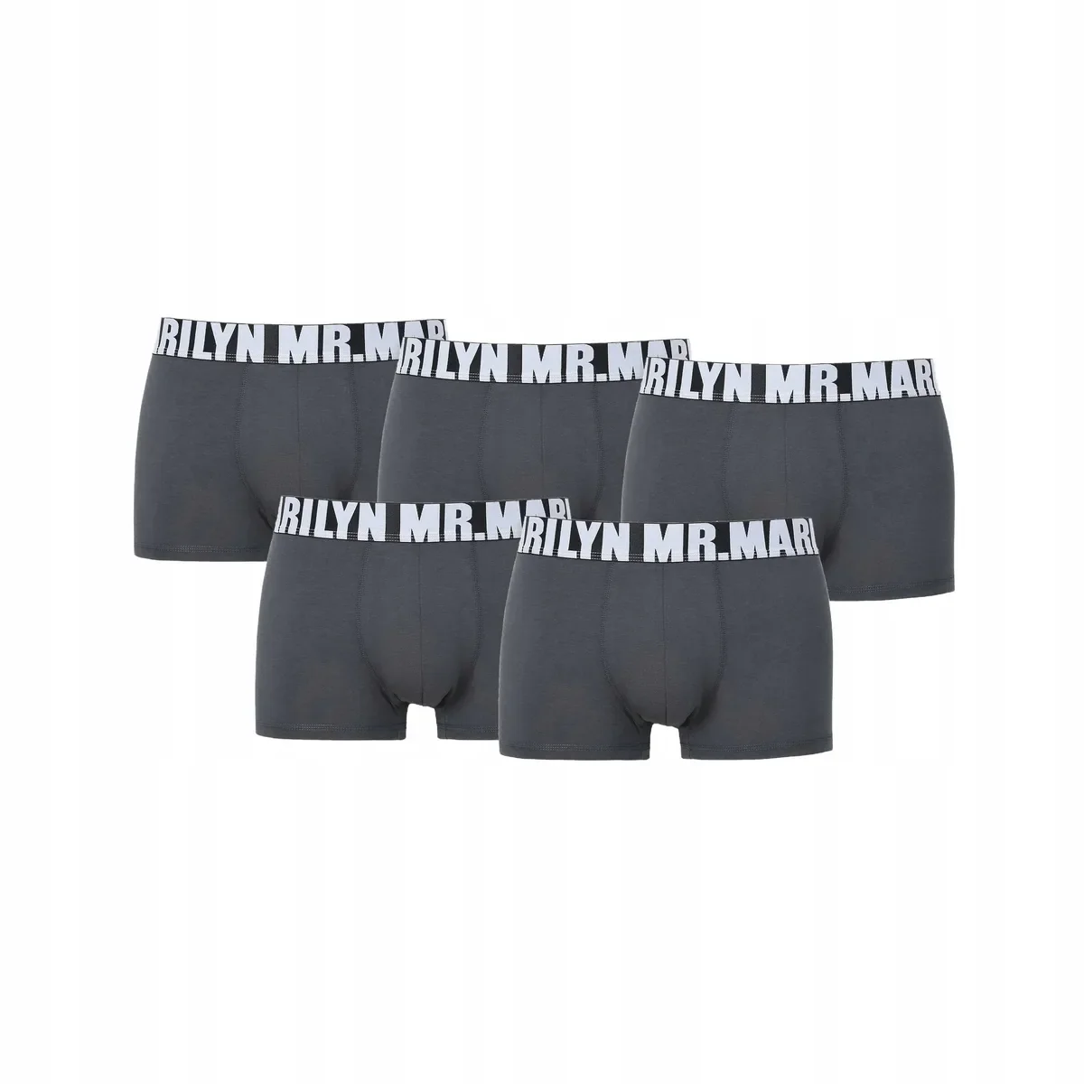 5-PAK Bokserki męskie bawełniane klasyczne grafitowe Letters Boxer Marilyn