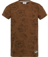 Sukienki - FILA Unisex dziecięca sukienka Tarija Tee Dress, Nuthatch Tom & Jerry Aop, 98-104 - miniaturka - grafika 1