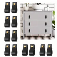 Inne - 12-pak bezpiecznych dla dzieci uchwytów pierścieniowych do szafek, metalowe uchwyty do szuflad z wieloma elementami, antykolizyjne gałki do drzwi do - miniaturka - grafika 1