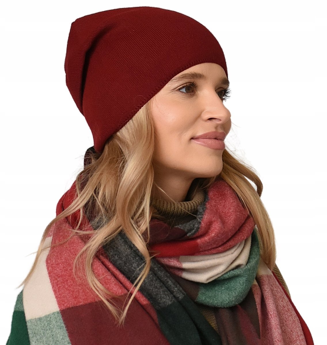 Damska Jesienna CZAPKA modny styl podpinana POLSKI PRODUCENT zimowa UNI V3