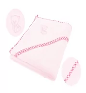 Okrycia kąpielowe dla dzieci - Bocioland Bocioland, Okrycie kąpielowe, bawełniane, Różowy, 80X80 cm - miniaturka - grafika 1