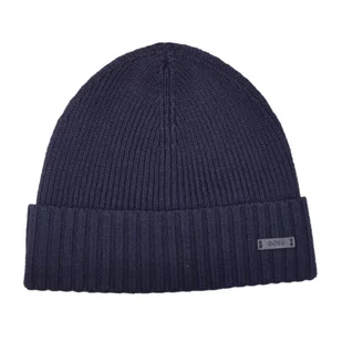 Zimowa czapka beanie Hugo Boss granatowa 50495306 - Czapki męskie - miniaturka - grafika 1