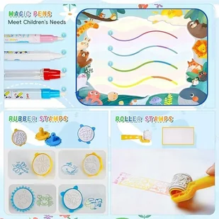 Mata wodna do rysowania i malowania wodą Bemece Water Doodle 100x80cm - Maty edukacyjne - miniaturka - grafika 1