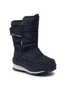 Śniegowce damskie - Tommy Hilfiger Śniegowce Snow Bootie T3B6-32546-1485 M Granatowy - grafika 1