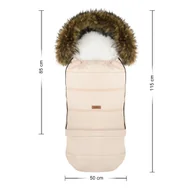 Śpiworki dla dzieci - ŚPIWOREK DO WÓZKA DZIECIĘCEGO/FOTELIK/SANKI, WODOSZCZELNY 115/85 CM BEŻOWY - miniaturka - grafika 1
