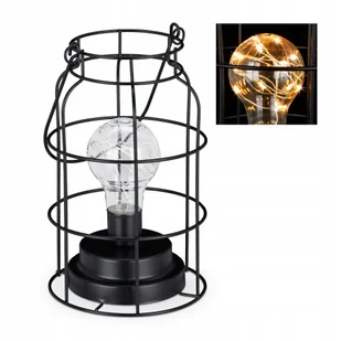 Metalowa Lampa Stołowa Led Industrialna Nastrojowa Lampka na Biurko Nocna - Lampy stojące - miniaturka - grafika 1