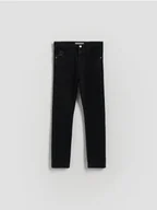 Spodnie i spodenki dla dziewczynek - Reserved - Jeansy slim high waist - szary - miniaturka - grafika 1